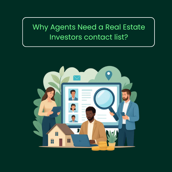 Real estate agents using investors contact list for email marketing and property deals