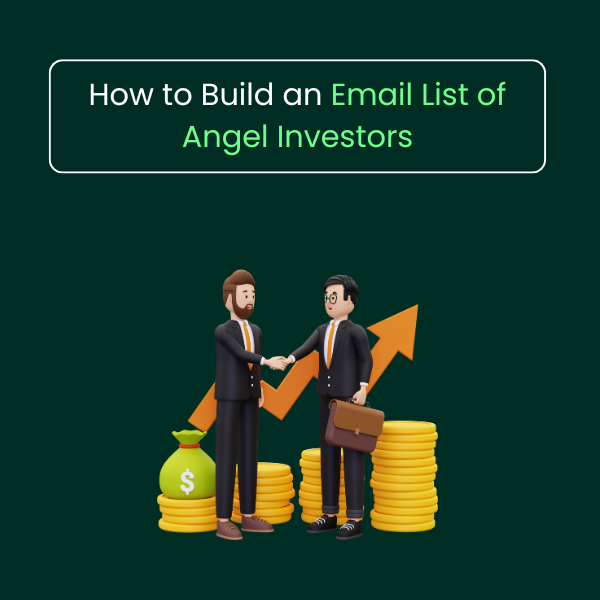 A professional corporate vector illustration showing business growth charts and structured contact nodes representing a secure angel investors list.